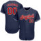 Custom Navy Red-White Authentic Baseball Jersey