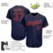 Custom Navy Red-Old Gold Authentic Baseball Jersey