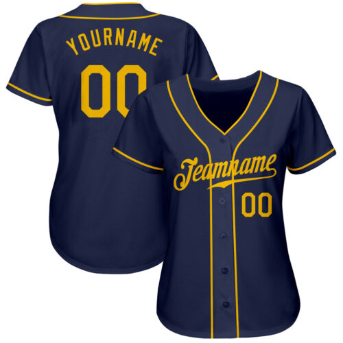 navy_0351-1 Custom Navy Gold Authentic Baseball Jersey
