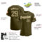 Custom Olive Camo-City Cream Authentic Salute To Service Baseball Jersey