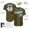 Custom Olive White-Light Blue Authentic Salute To Service Baseball Jersey