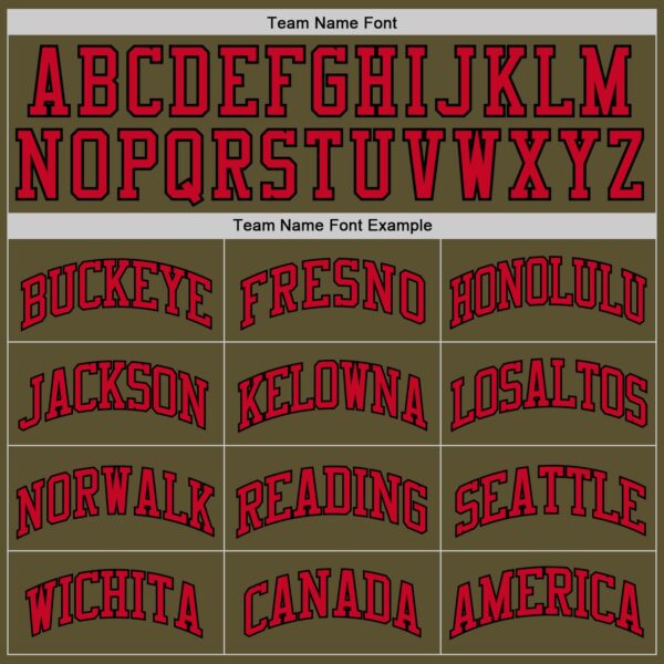 Custom Olive Red-Black Authentic Salute To Service Baseball Jersey