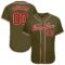 Custom Olive Red-White Authentic Salute To Service Baseball Jersey