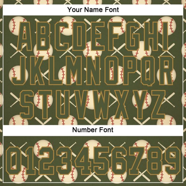 Custom Olive Olive-Old Gold 3D Pattern Design Authentic Salute To Service Baseball Jersey