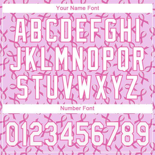 Custom Pink White 3D Pattern Design Breast Cancer Authentic Baseball Jersey