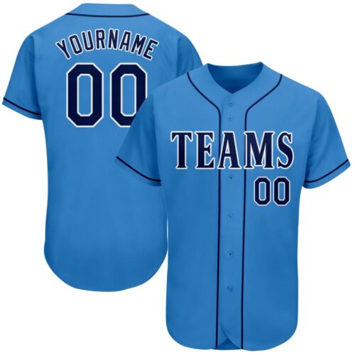 powder_blue_0020 Custom Powder Blue Navy-White Authentic Baseball Jersey
