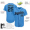 Custom Powder Blue Navy-Teal Authentic Baseball Jersey