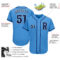 Custom Powder Blue Navy-Gray Authentic Baseball Jersey