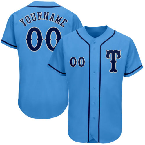 powder_blue_0034 Custom Powder Blue Navy-Gray Authentic Baseball Jersey