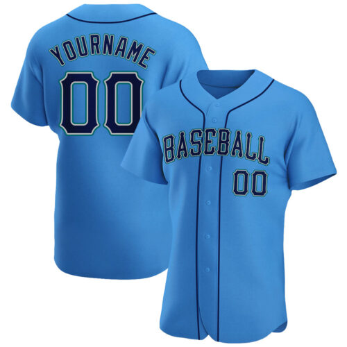 powder_blue_0042 Custom Powder Blue Navy-Teal Authentic Baseball Jersey