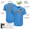 Custom Powder Blue Gray-Steel Gray Authentic Baseball Jersey
