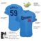 Custom Powder Blue Navy-Red Authentic Baseball Jersey