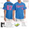 Custom Powder Blue Pink-Black Authentic Baseball Jersey