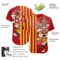 Custom Red Red-White 3D Pattern Design Cute Tiger Authentic Baseball Jersey