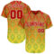 Custom Red Red-White 3D Pattern Design Authentic Baseball Jersey