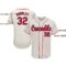Custom Cream Red-Navy Baseball Jersey