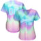 Custom Tie Dye Light Blue-White 3D Authentic Baseball Jersey