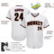 Custom White Black-Crimson Authentic Baseball Jersey