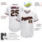 Custom White Black-Crimson Authentic Baseball Jersey