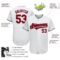 Custom White Red-Navy Authentic Baseball Jersey