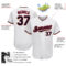 Custom White Navy-Red Authentic Baseball Jersey