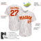Custom White Red Pinstripe Red-Gold Authentic Baseball Jersey
