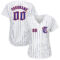 Custom White Royal Pinstripe Royal-Red Authentic Baseball Jersey