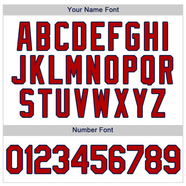 Custom White Red-Navy Authentic Baseball Jersey