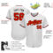 Custom White Red-Black Authentic Baseball Jersey