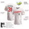 Custom White Red Pinstripe Red-Black Authentic Baseball Jersey