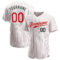 Custom White Red Pinstripe Red-Black Authentic Baseball Jersey