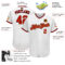 Custom White Red-Old Gold Authentic Baseball Jersey