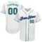 Custom White Kelly Green-Purple Authentic Baseball Jersey