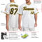 Custom White Black-Gold Authentic Baseball Jersey