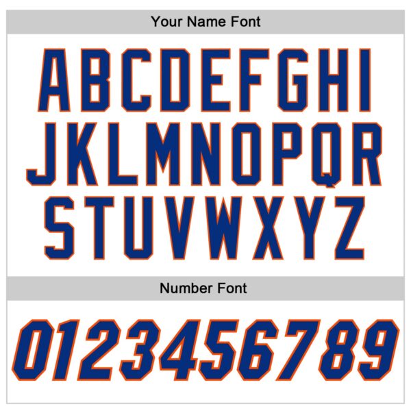 Custom White Royal Pinstripe Royal-Orange Authentic Baseball Jersey