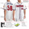Custom White Red-Navy Authentic Baseball Jersey