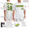 Custom White Green-Gold Authentic Baseball Jersey