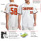 Custom White Orange-Black Authentic Baseball Jersey
