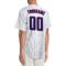 Custom White Royal Pinstripe Royal-Red Authentic Baseball Jersey